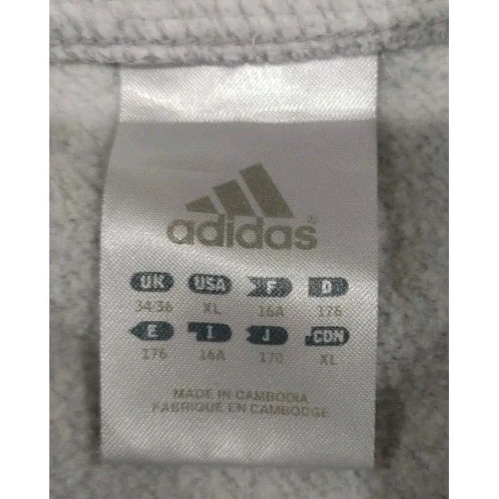 Adidas Hoops Phys. Ed. Hoodie Sweatshirt Gray Adult Size XL